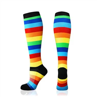 Kalzetti tal-Kompressjoni Striped Running